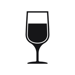Wineglass vector, wine glass icon, symbol. Vector illustration. Vector illustration isolated on white background. 