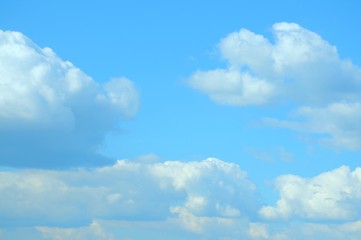 Blue sky with white clouds