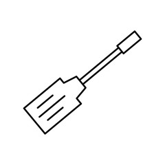 Kitchen spatula line icon