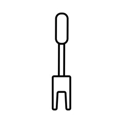 BBQ fork line icon