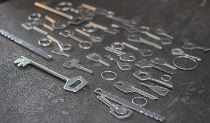 Conceptual image with keys as a background.