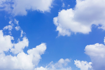 beautiful summer blue sky and white clouds