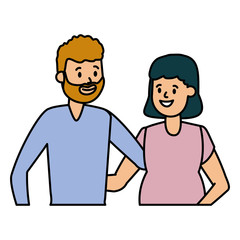 happy pregnant couple