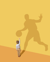 Fototapeta na wymiar Dream about basketball