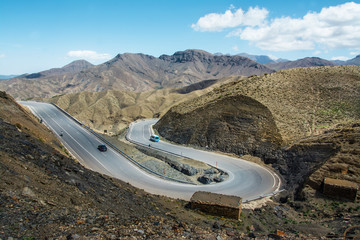 droga w górach Atlas, Maroku