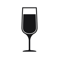 Vector image of the champagne glasses icon. Wineglass vector, wine glass icon, symbol.