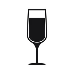 Vector image of the champagne glasses icon. Wineglass vector, wine glass icon, symbol.
