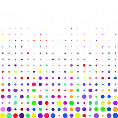 White background with multicolored circles 