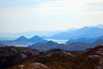 Fototapeta premium view of mountains