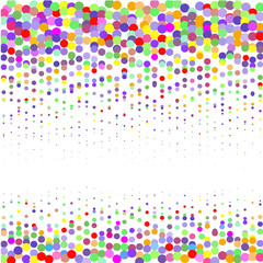 White background with multicolored circles 