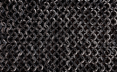 Chain-mail or Hauberk texture, metal protective armor of medieval or middle ages times. Hauberk...