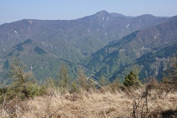 早春の大室山からの展望