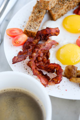 Delicious healthy English breakfast