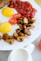 Delicious healthy English breakfast