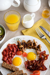 Delicious healthy English breakfast