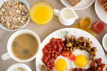 Delicious healthy English breakfast