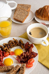 Delicious healthy English breakfast