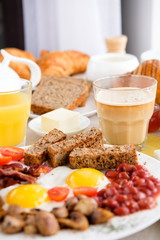 Delicious healthy English breakfast