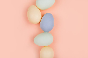 Easter eggs flatlay