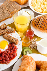 Delicious healthy English breakfast