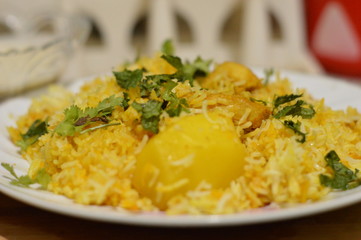 rice with chicken and vegetable