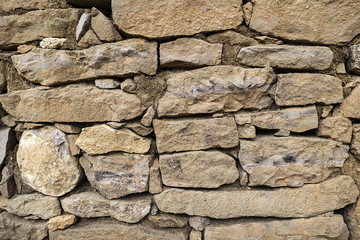 old handmade stone garden wall, Old classic walls, as a work of art