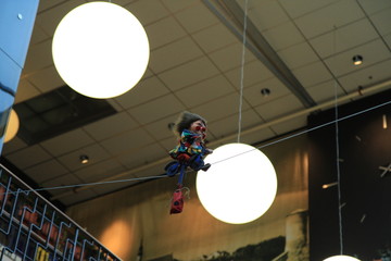 Toy, clown on the rope