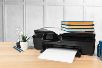 multi-function printer machine ready for printing, copy, scanning  in office