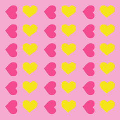 heart shapes in different colors for Valentines Day background.
