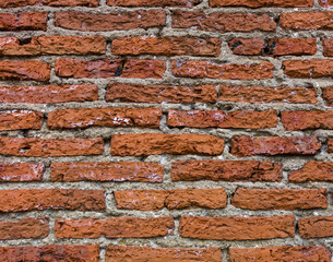 Background red brick wall 