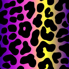 Seamless neon leopard pattern