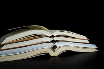 Open book in the dark