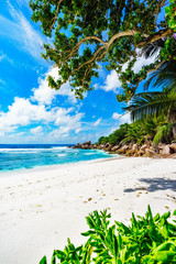 beautiful tropical beach with granite rocks,white sand,turquoise water,seychelles 12