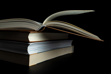 Open book in the dark