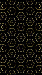 Ornate geometric pattern and abstract multicolored background