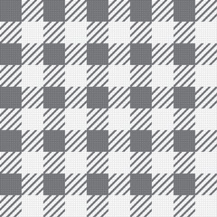 Vector seamless texture with vichy cage ornament. Grey and white cages