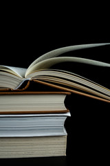 Open book in the dark