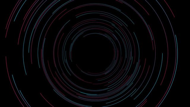 Dark circular lines abstract futuristic motion design. Seamless loop. Video animation Ultra HD 4K 3840x2160