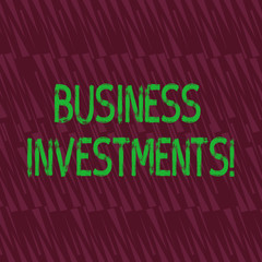 Conceptual hand writing showing Business Investments. Concept meaning act of committing money or capital to an endeavor Seamless Isosceles Triangle Maroon Tone in Abstract Pattern