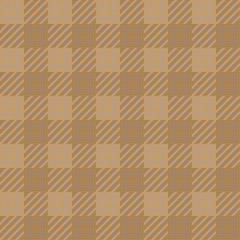 Vector seamless texture with vichy cage ornament. Brown and beige cages