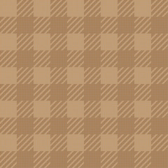 Vector seamless texture with vichy cage ornament. Brown and beige cages