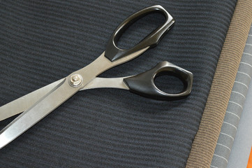 Costume material in rolls in the Studio.