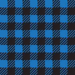 Vector seamless texture with vichy cage ornament. Blue and black cages