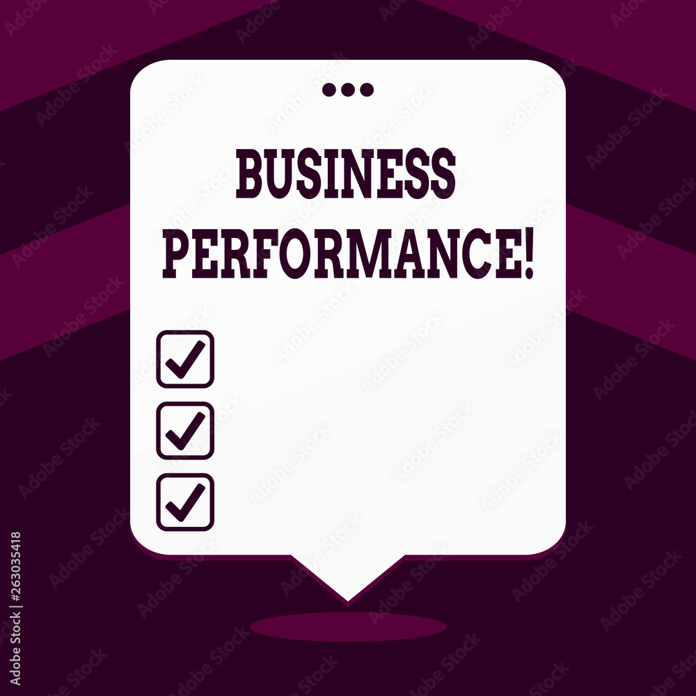 Aufkleber writing note showing business perforanalysisce. business concept for determining how the business ca