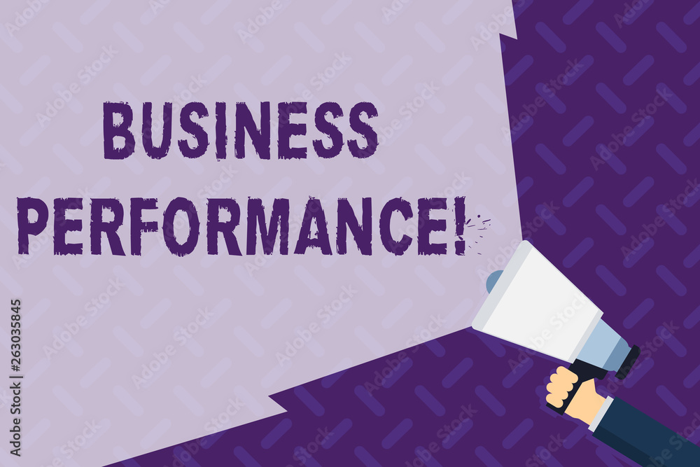 Poster text sign showing business perforanalysisce. business photo showcasing determining how the business 