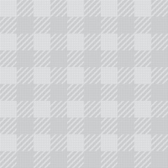 Vector seamless texture with vichy cage ornament. Grey and white cages