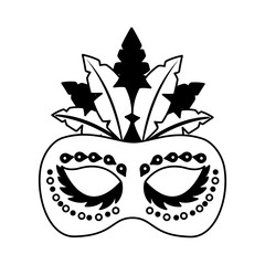 mask with feather carnival