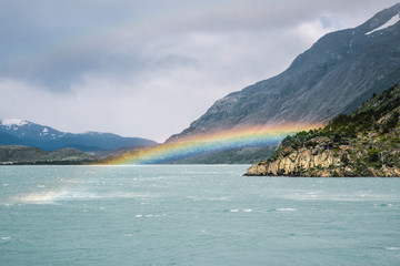 Hiking Along Lago Nordenskjold  in Torres Del Paine National Park in the Patagonia Region of...
