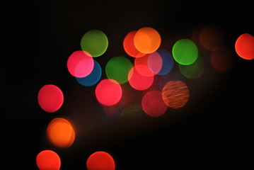 bokeh big ligths colorful