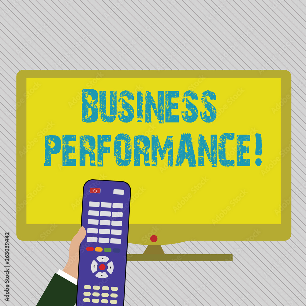 Aufkleber text sign showing business perforanalysisce. business photo text determining how the business can re